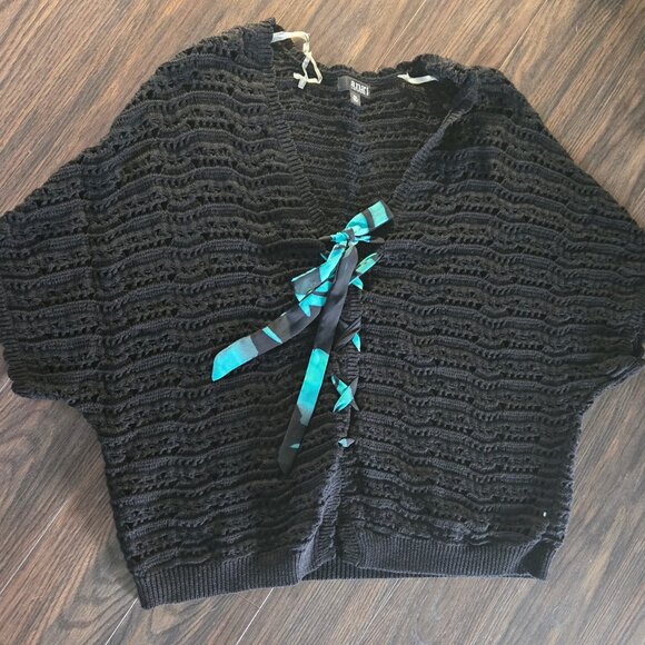 A.N.A. "A New Approach" Open Knit Weave Sweater Top/Vest NWOT/SIZE PXL - Picture 4 of 6